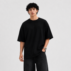 Crescaa Oversized T-Shirt – Black