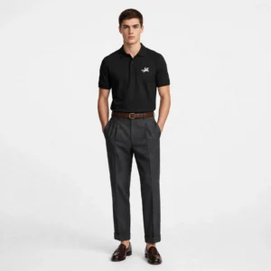 Crescaa Signature Polo - Black