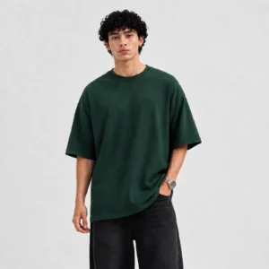 Crescaa Oversized T-Shirt – Forest Green