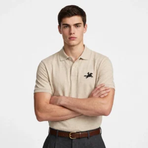 Crescaa Signature Polo – Sand Beige - Image 3