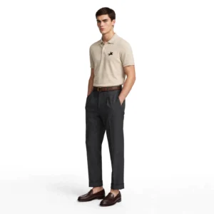 Alternative view of Crescaa Signature Polo – Sand Beige